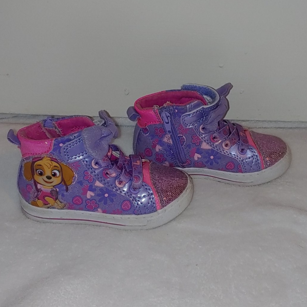 Paw Patrol High Top Girls Light-up Sneakers Sz 7